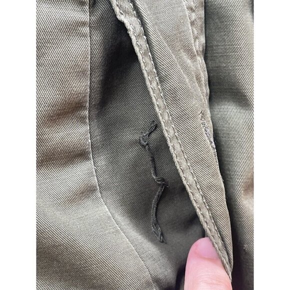 Vtg Abercrombie & Fitch Military Green Utility Sherpa Parka Jacket M Y2K Grunge - Picture 12 of 12
